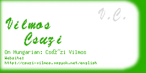 vilmos csuzi business card